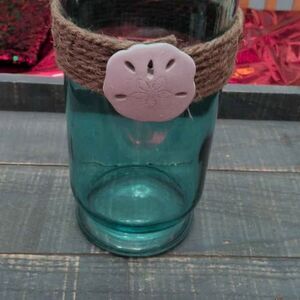Aqua Sand Dollar Vase